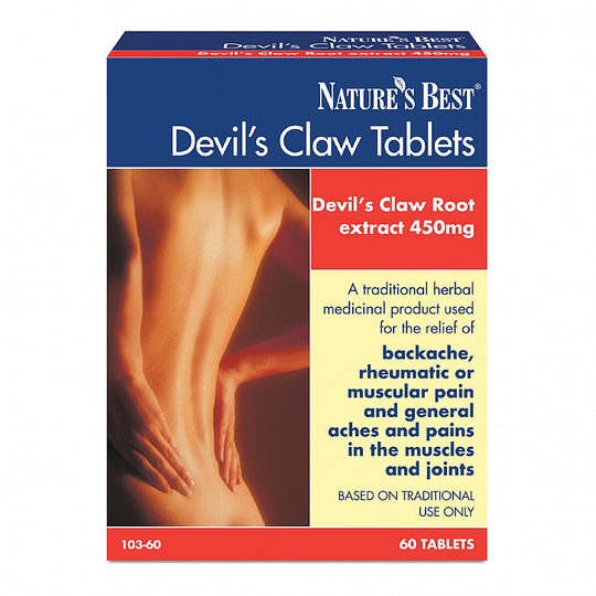 Devil'S Claw Root Extract 450Mg, Relief Of Backache, Muscular And Joint Pains 60 Tablets