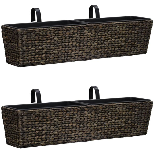 Hommoo Garden Planters 2 pcs Water Hyacinth Brown