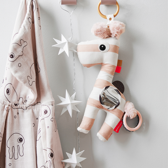 Giraffe Baby Activity Toy Powder Pink