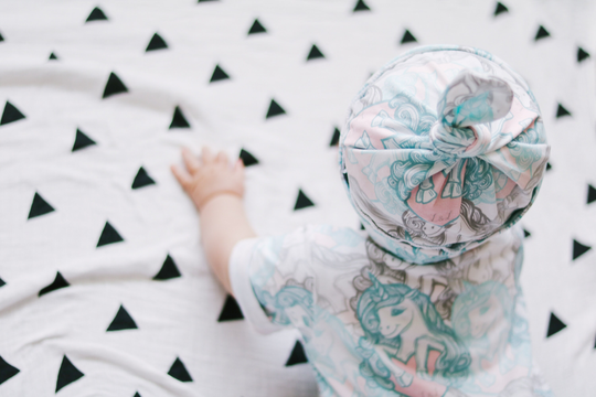 Organic Unicorn Romper - Long Leg Baby Kids Onsie Outfit Clothing Girls Printed
