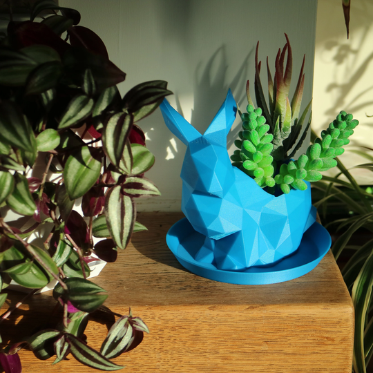 Rabbit Plant Pot/Planter - Eco-Friendly, Sustainable, Biodegradable Plastic Gift Present 3D Printed 7 Colours