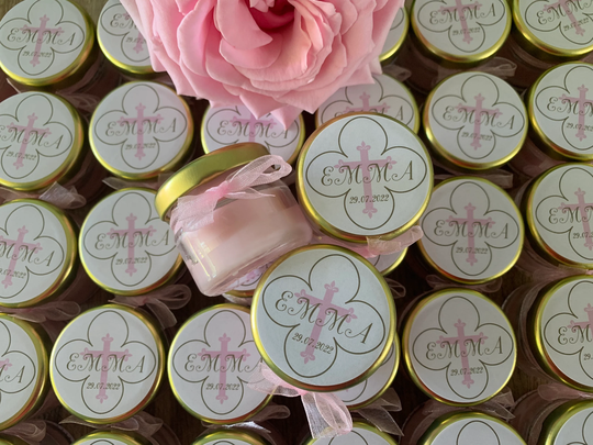 10 Christening Mini Candles For Baptism, Gift, Baptism Favours, Personalised Candles, Celebration