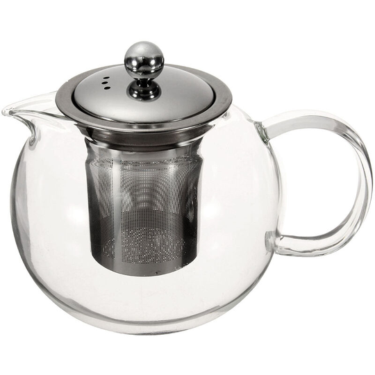 Vonates - 950ml Heat Resistant Clear Glass Teapot
