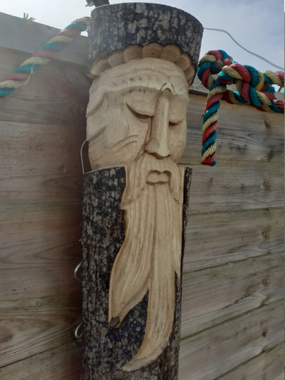 Handcrafted Large Old Mandarin Wall Hanger