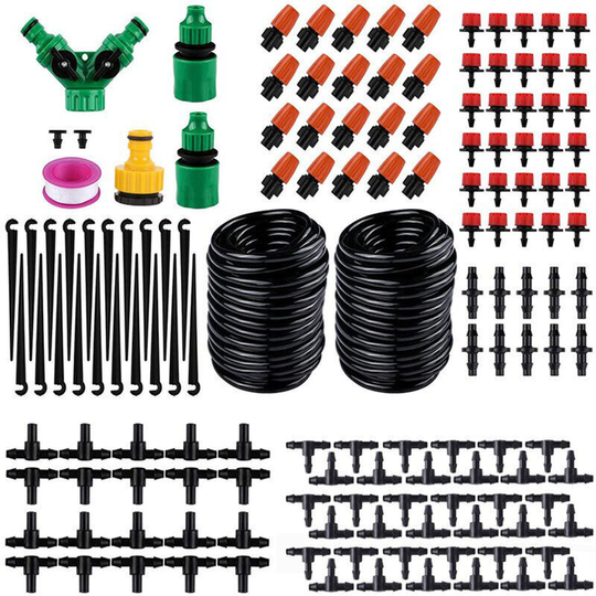 Mist Cooling Automatic Irrigation System Drip Irrigation System Garden Plant Automatic Watering Hose Kit, 20M Hose