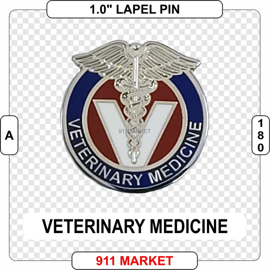 Veterinary Medicine Lapel Pin Vet Technologist Nurse Veterinarian Clinic Technician - A 180