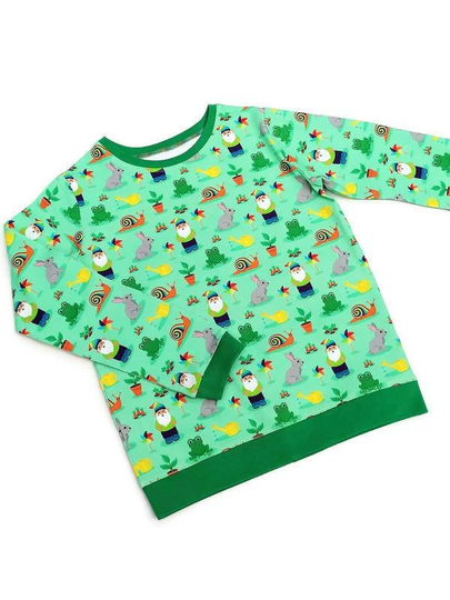 Organic Cotton Garden & Gnomes Tshirt, Baby Kids T-Shirt, Unisex Baby Clothes, Little Gardener Gift, Gonk Tshirt