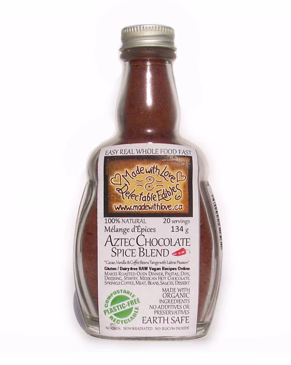 Decadent Aztec Chocolate 4.5Oz Eco Artisan Spice Blend - For The Conscious Gourmet Kitchen Food Market Herbs & Spices