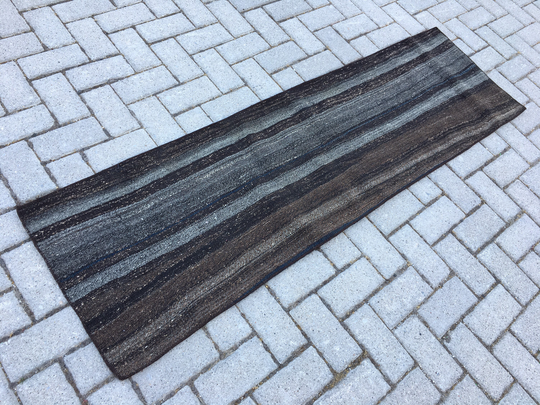 Mid Century Modern Runner Rug , Organic | Goat Hair Kitchen Handmade Striped 2x6