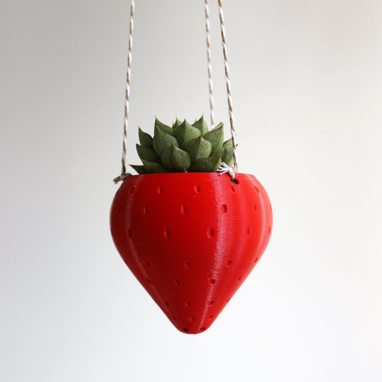 Small Strawberry Hanging Planter For Succulents, Outdoor Pot Garden, Pot, Planters