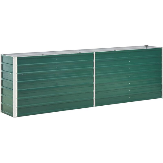 Topdeal - Garden Planter Galvanised Steel 240x40x77 cm Green VDTD30190
