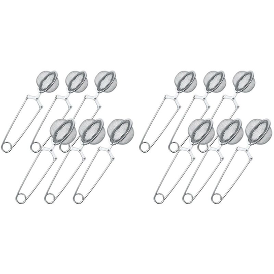 6pcs tea infuser loose leaf tea snap ball tea strainer spoon