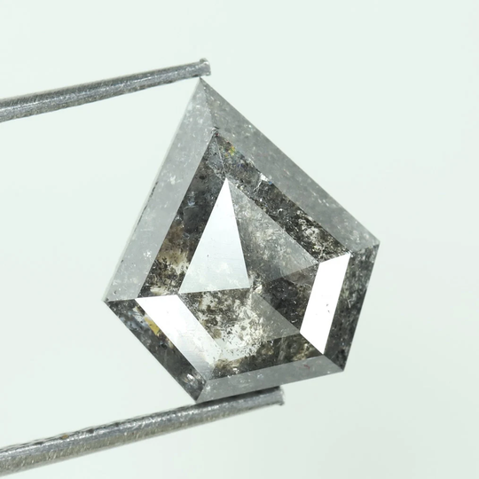 2.51 Ct Pentagon Shape Natural Loose Diamond Salt & Pepper Color Use For Jewelry I3 Clarity On6-50