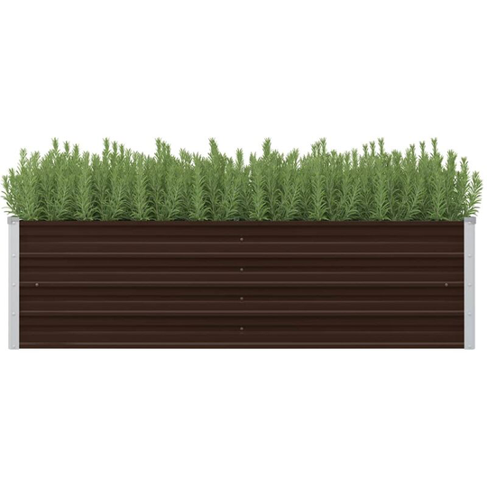 Topdeal - Garden Planter Brown 160x40x45 cm Galvanised Steel VDTD29839