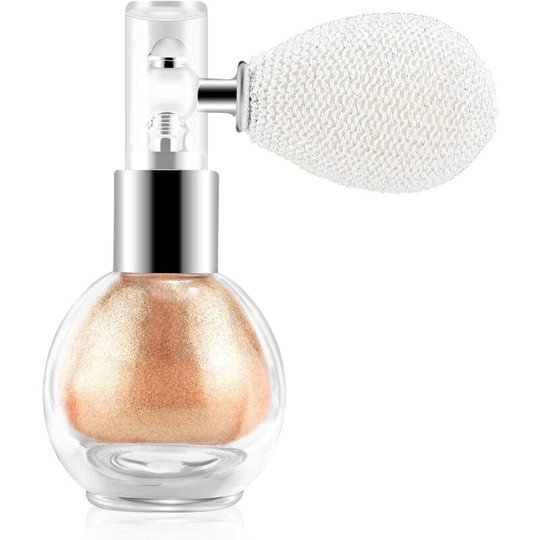 Highlighter Powder Spray, Glitter Shimmer Powder Makeup Spray, for Face and Body Cosmetic-Champagne