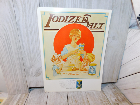 Iodized Salt Add Advertisements Reproduction, # 2 Vintage Kitchen Decor, Home Decor