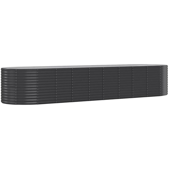 Vidaxl - Garden Planter Powder-coated Steel 396x100x68 cm Anthracite Anthracite