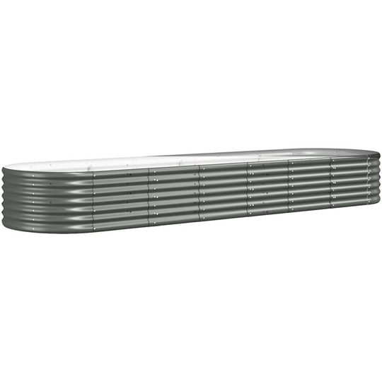 Vidaxl - Garden Planter Powder-coated Steel 296x80x36 cm Grey Grey