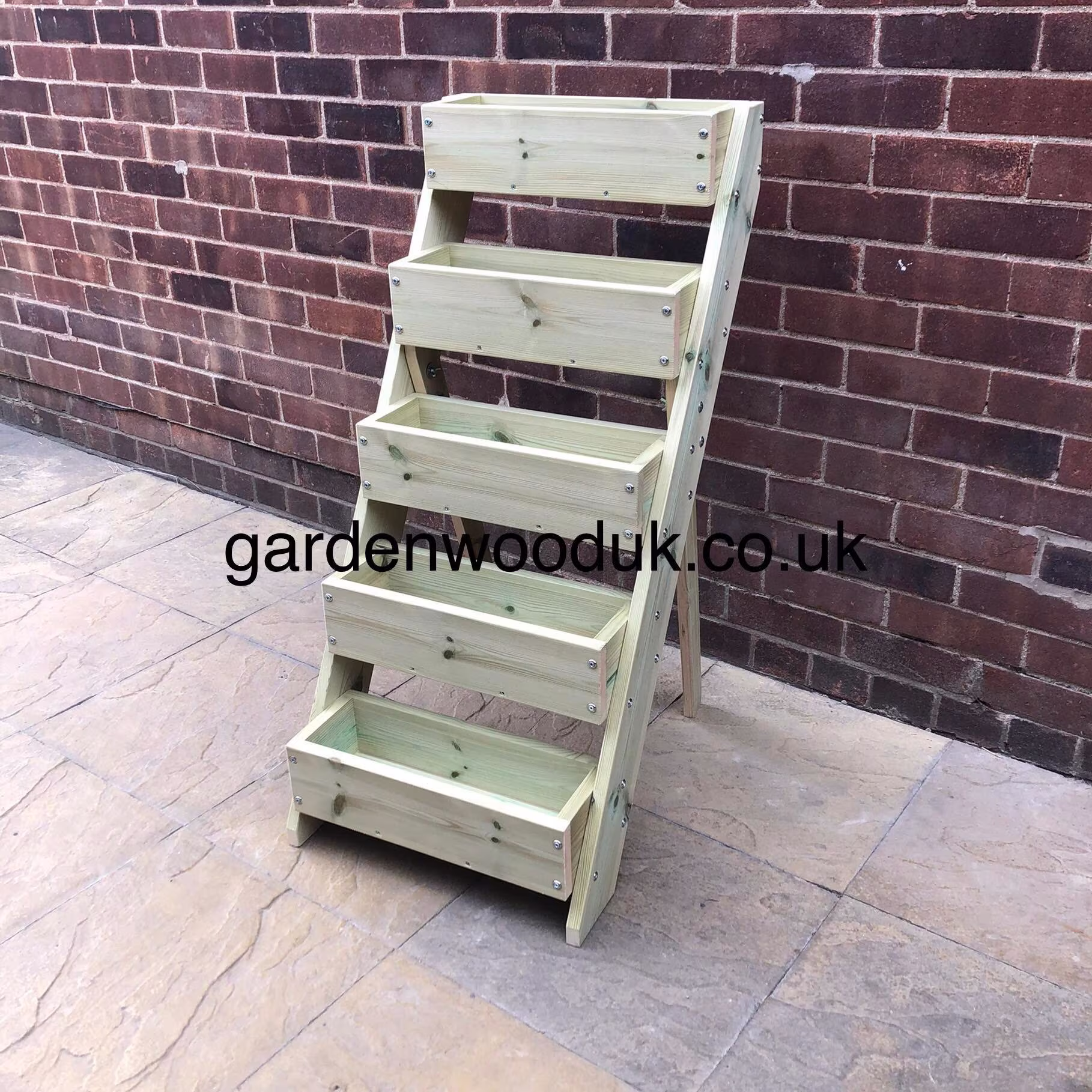 5 Tiered Freestanding Planter. Tier Multi-Level Planter, Step Ladder Herb Strawberry