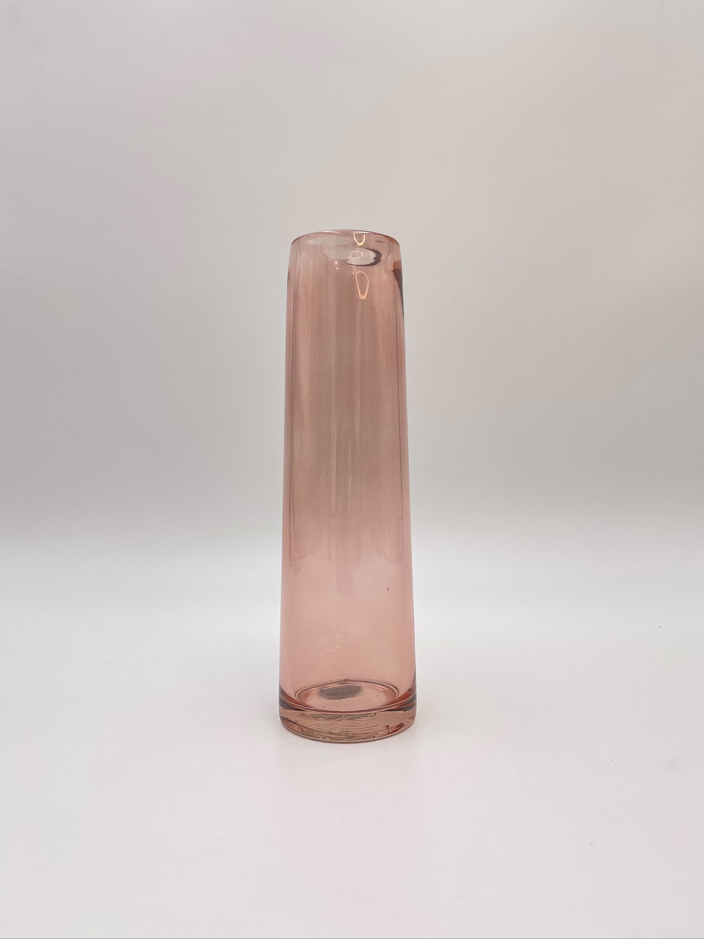 Pink Glass Vase, Green Plain Glass Vase, 24 cm Flower Bottle, Dry Vase