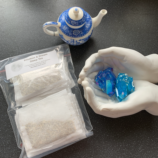 Intuition, Dream & Sleep Tea 20 Herbal Teabags For Good Sleep, Insomnia, Boosting Intuition Positive Dreams Natural Spiritual Camomile