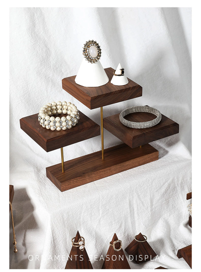Jewelry Display Set, Organizer, Ring Stand, Earring Wood Display, Wooden Sj711