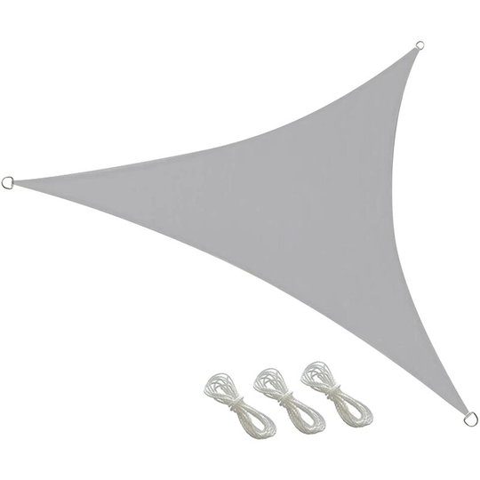 Uv Resistant Sun Shade 10 ft Triangle Sail Canopy Garden Plant Shelter Breathable Greenhouse Cover, Grey&Type 1 - Grey&Type 1