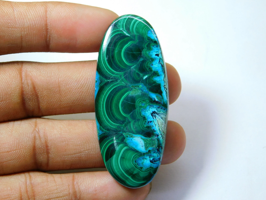Chrysocolla Malachite Cabochon Gemstone 100 % Natural Loose Stone Wirewrapping Jewelry Making 111 Ct 58 X 24 Mm # 611