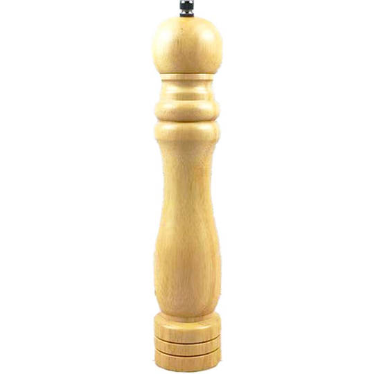 Pepper grinder wooden stainless steel core manual freshly ground black sesame sea salt white pepper 16 inches white