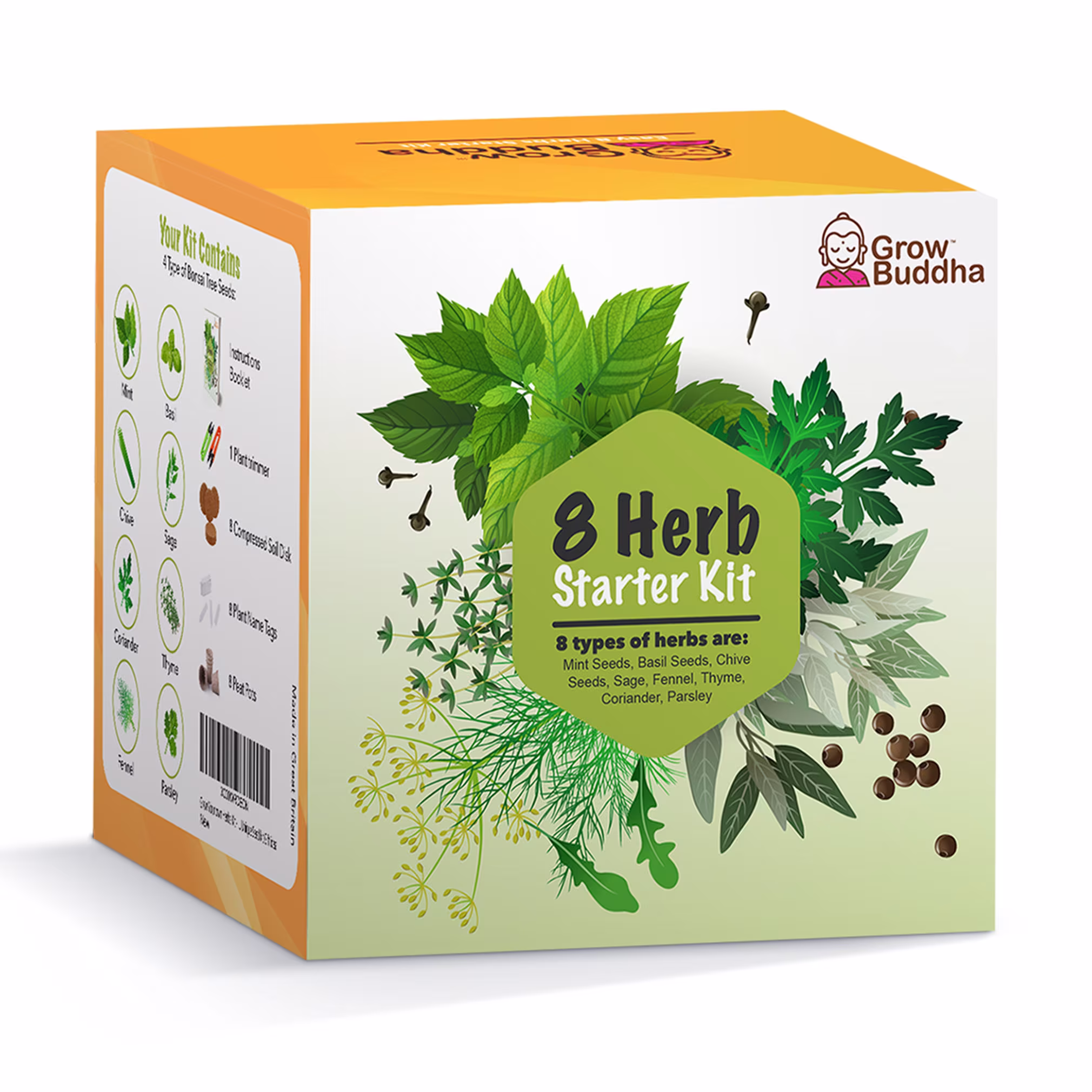 Herb Growing Kit, Seed Starter Kit, 8 Herb Grow Your Own Garden Kit Nature Lover Gift Gardening Growing