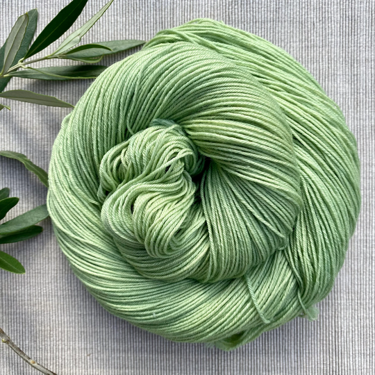 Light Green Yarn | Green Tea - Hand Dyed For Knitting Or Crochet