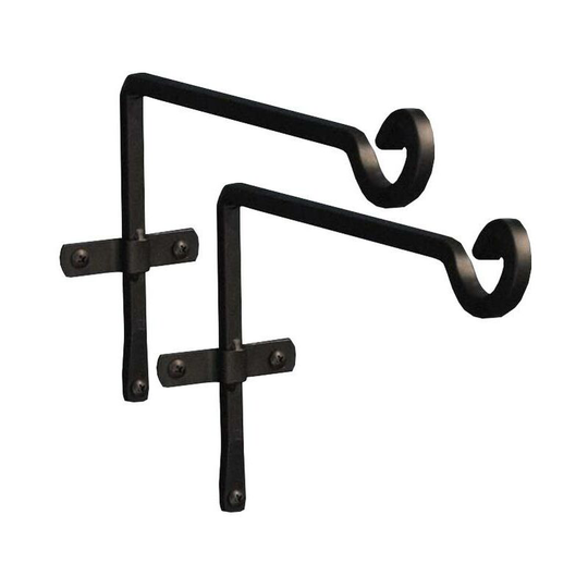 Metal Square Hanging Basket Brackets (29cm) Set of 2