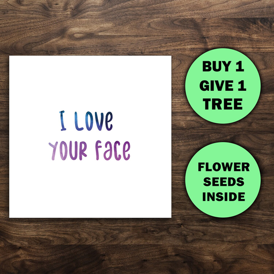 Eco Valentines Card With Plantable Seed Paper. Recycled Vegan Valentine Card For Friend Or Wife. Zero Waste Gifts Husband Boyfriend