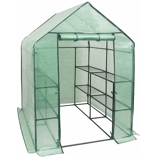 Woltu - Garden Greenhouse Plastic Tomato Greenhouse Vegetable Fruit Flower Plant 143x143x195cm Green - Green