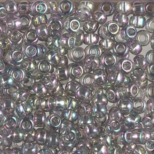 Seed Bead 6-2440 Miyuki Beads 6/0 Transparent Gray Rainbow Luster 20 Grams Diy