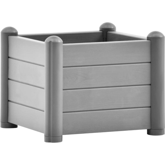 Garden Raised Bed pp Stone Grey 43x43x35 cm Vidaxl Grey