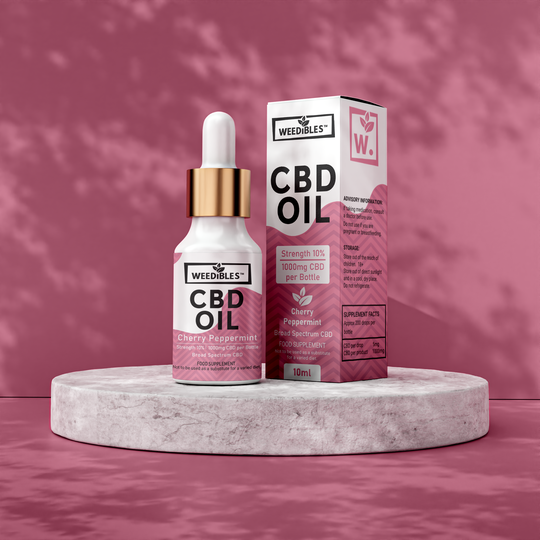 Weedibles Cherry Peppermint CBD 1000mg 10% Oil