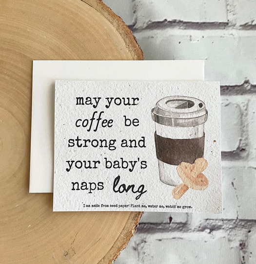 Baby Shower Seed Card - Coffee & Naps