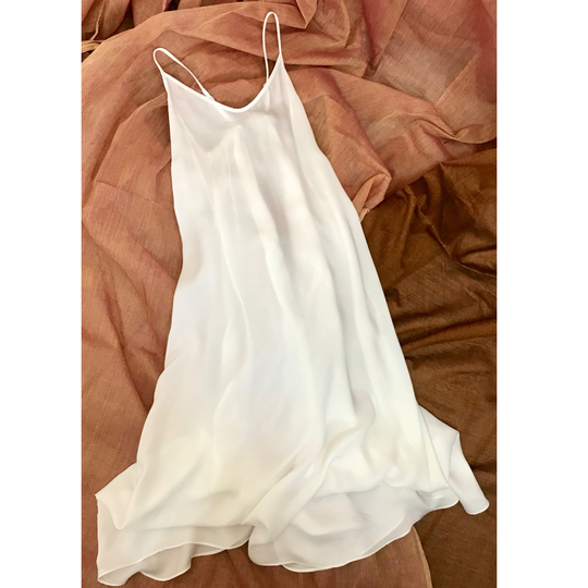 Nightgown in Rose Silk Organic