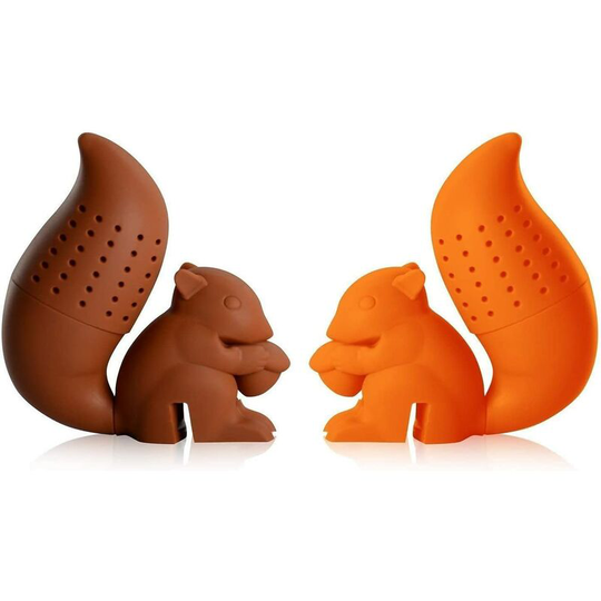 Tea Infuser, Edible Silicone Tea Infuser (Squirrel Set of 2),