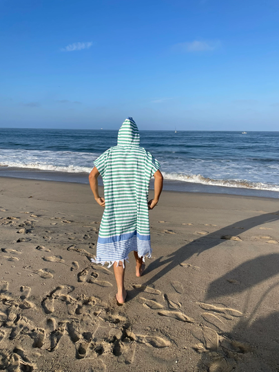 Handmade Turkish Organic Cotton /Turkish Towel Surfer Changing Poncho