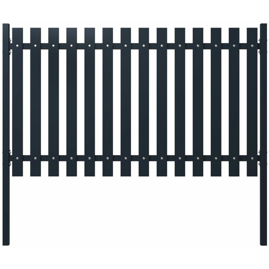 Fence Panel Anthracite 174.5x100 cm Powder-coated Steel FF146471_UK - Topdeal