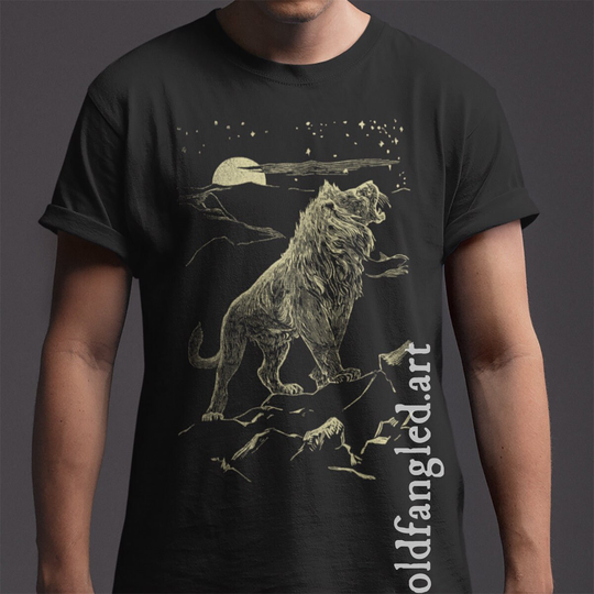 Lion, Moon, & Stars | 1904 - Unisex Organic T-Shirt, Vintage Style T-Shirt