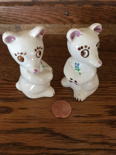 Vintage Mice Japan Salt Pepper Shakers Hand Painted