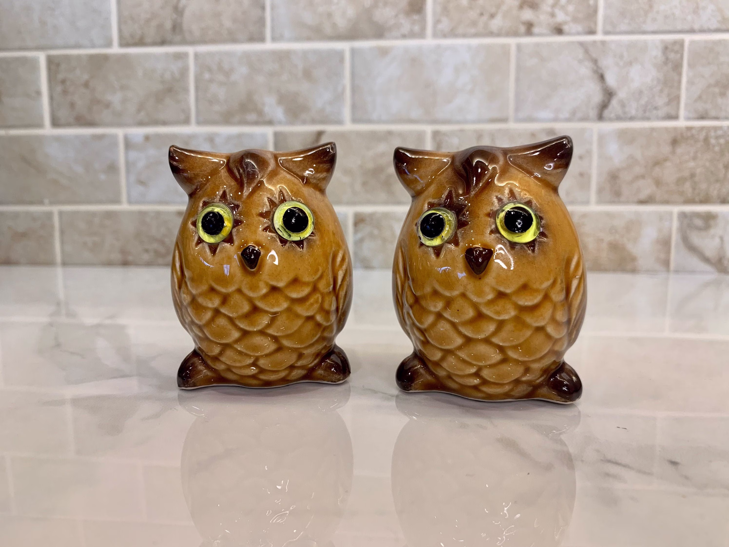 Retro Owl Salt & Pepper Shakers