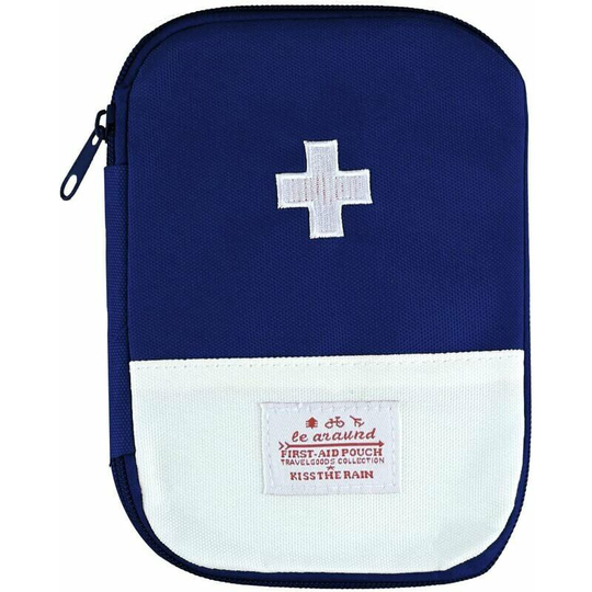Echoo - Mini First Aid Kit for Travel, Mini Portable First Aid Kit, Storage Bag for Medicine Boxes, Outdoor Activities and Emergency Cases (Blue)
