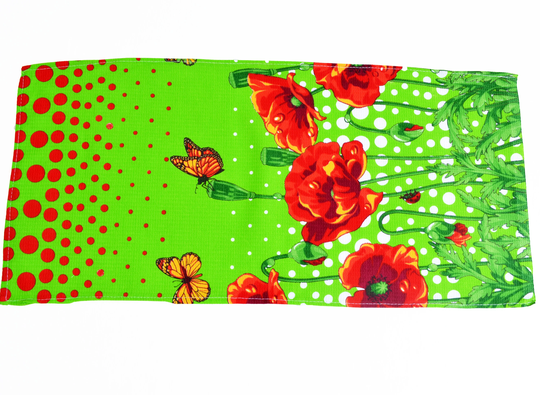 Poppies Kitchen Towel 100% Cotton Tea Set Ukrainian Rushnyk