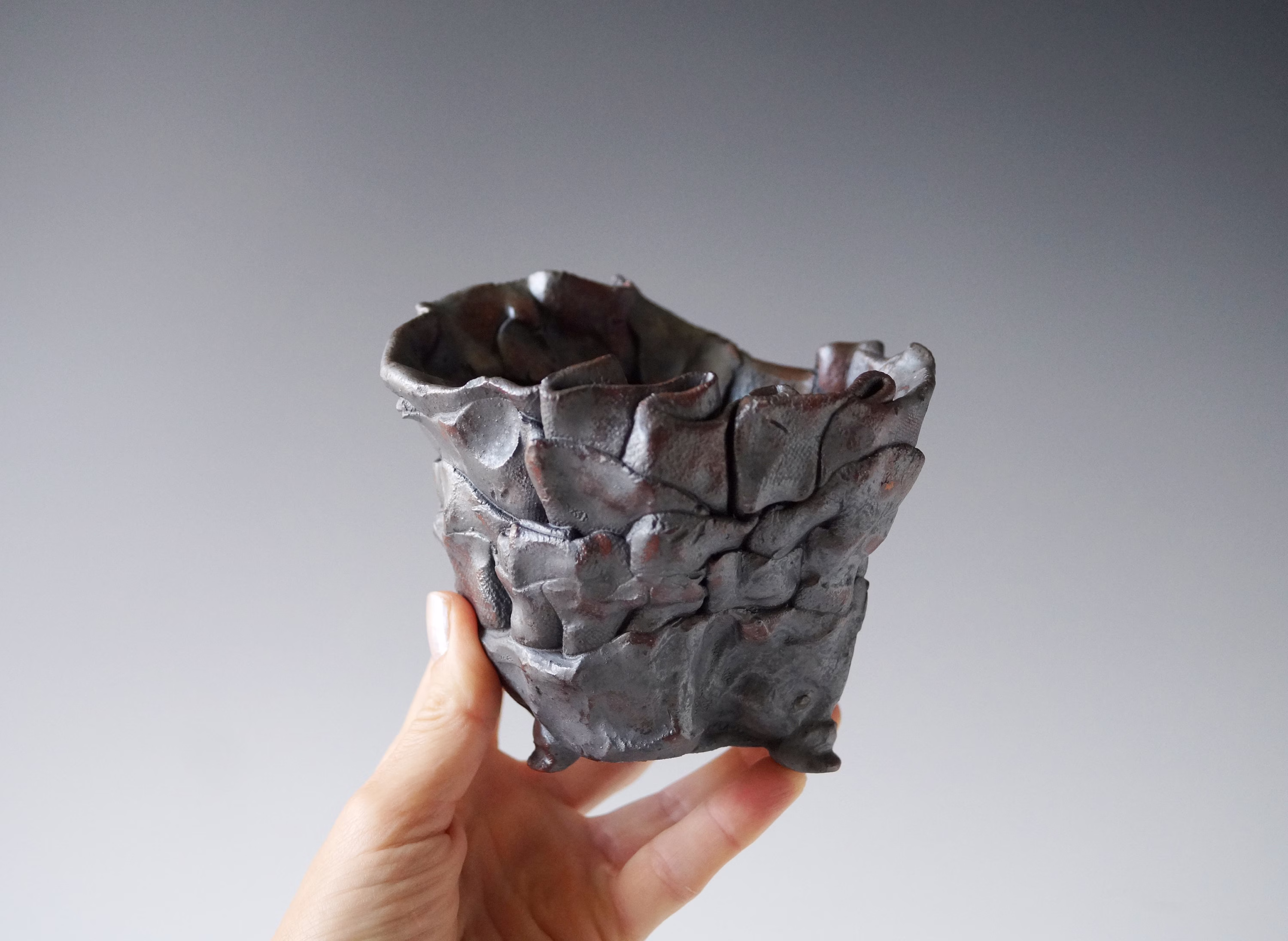 Handmade Ceramic Planter, Pot, Bonsai Tree/Succulent Rough Texture, Raw Clay, Natural Color, Pottery Gift For Her Or Him #4