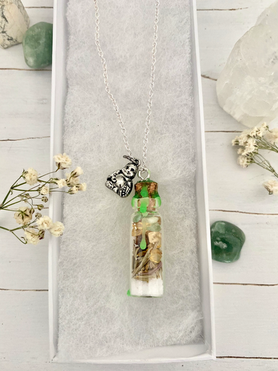 Prosperity Intention Jar Necklace Money Blessing