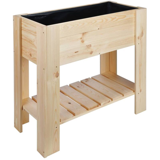 HI - Raised Bed 92x41x80 cm Pine Wood Brown